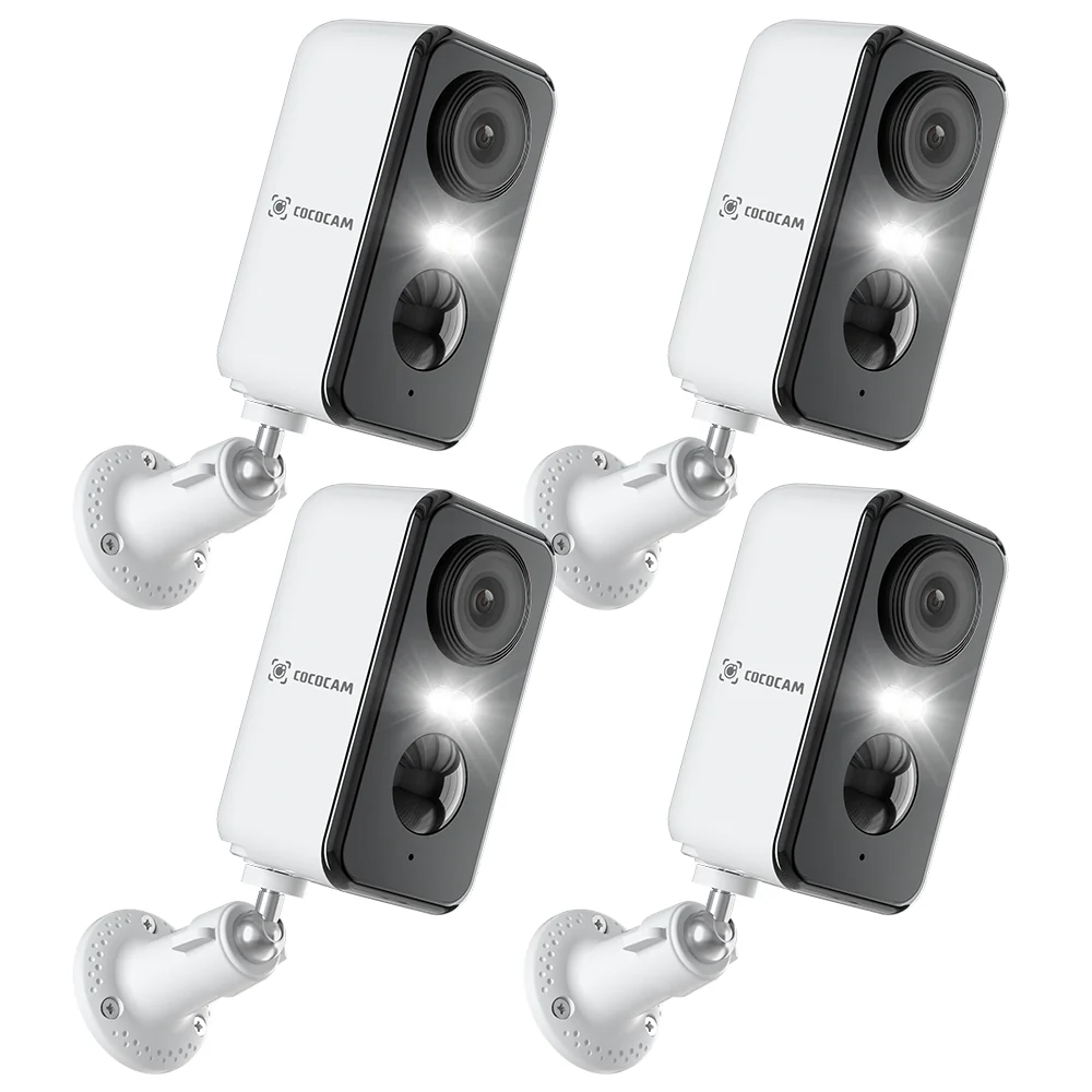 2K Camera Surveillance WiFi Exterieure sans Fil Batterie avec AI PIR Détection Compatible Alexa