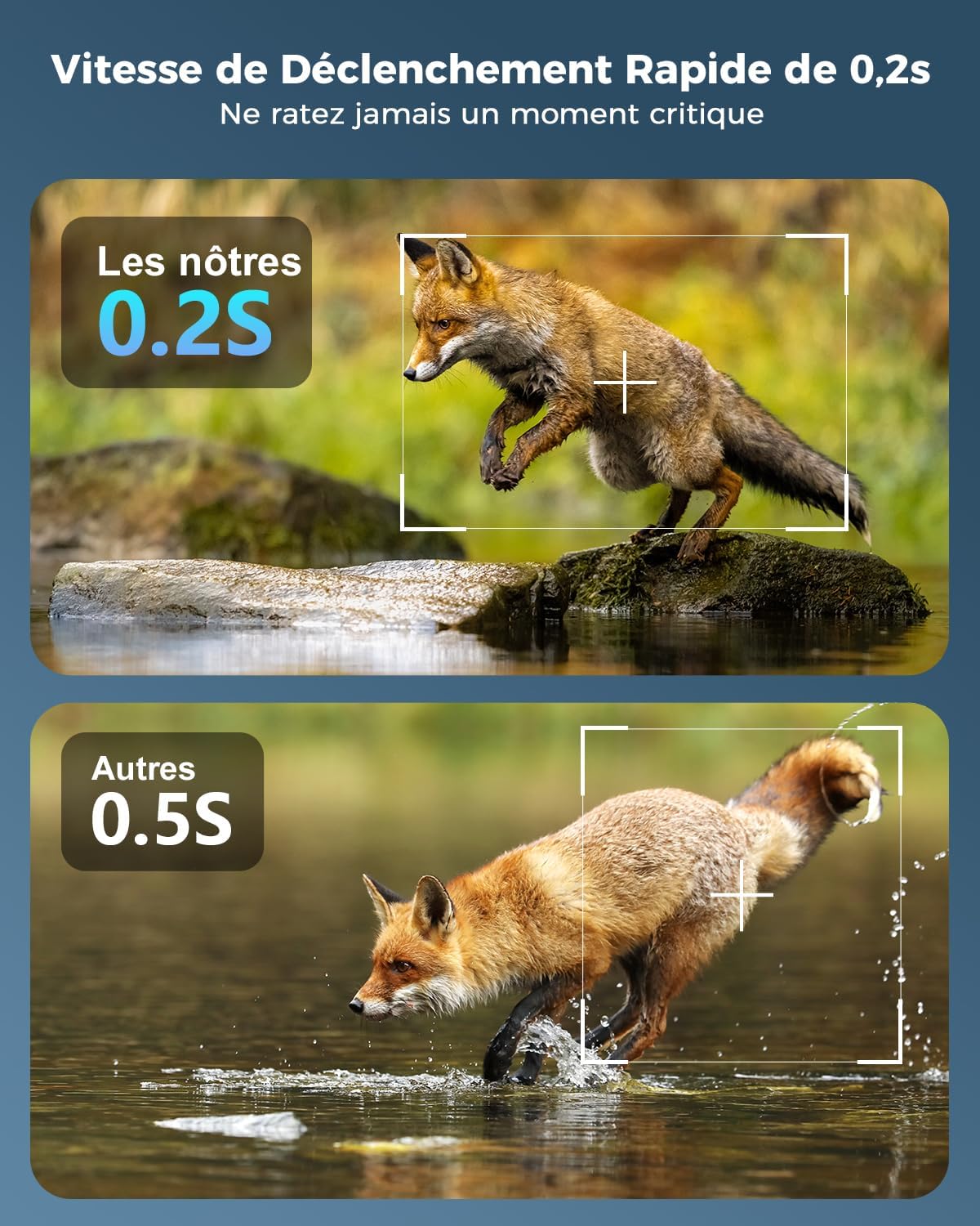 COCOCAM 24/7 AOV 4G Camera Surveillance Exterieur Sans Fil, Camera Chasse Avec Animaux Détection, 30m 2K Vision Nocturne, IA Détection, 15000mAh Batterie & 8W Panneau Solaire, eSIM Incluse (Sans WIFI)